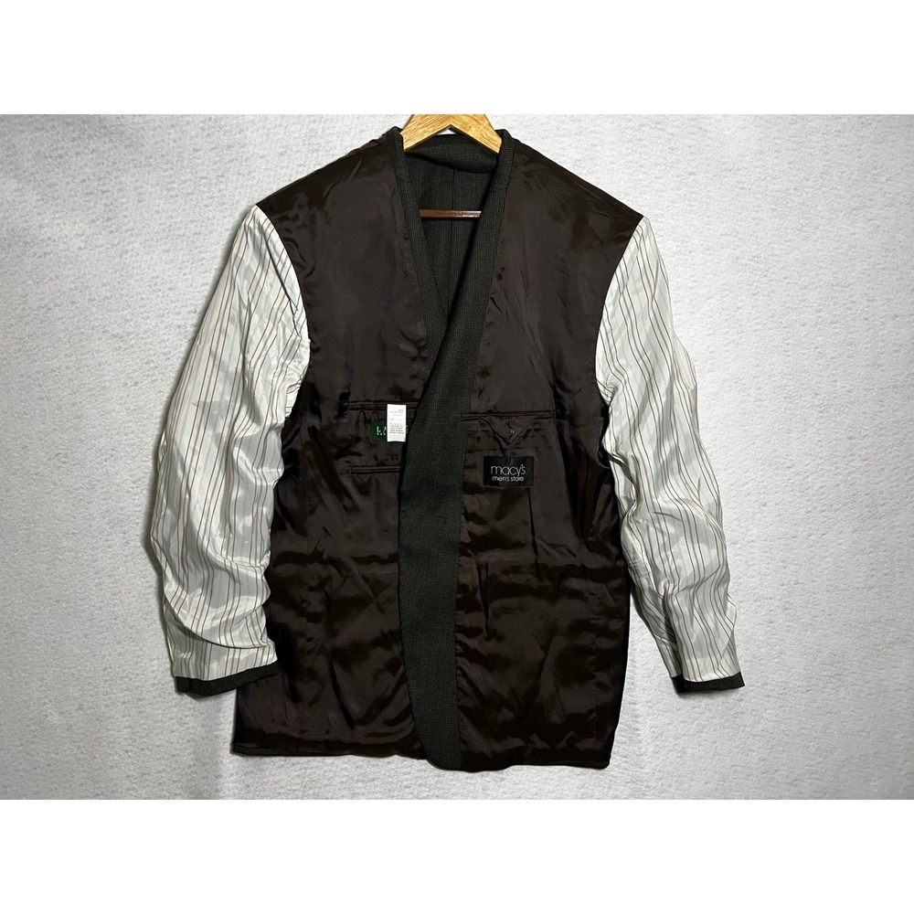 Lauren Ralph Lauren Men's 46R 100% Wool Coffee Brown Shepherd's Check Blazer - Picture 12 of 12